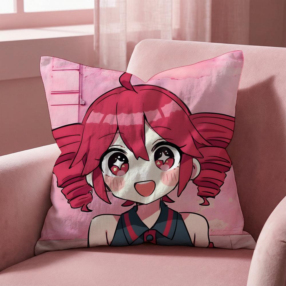 Kasane Teto Anime Cushion Cover Multi-Scene Pillow Cover for Home & Car - Reversible, Soft & Durable for Daily Use