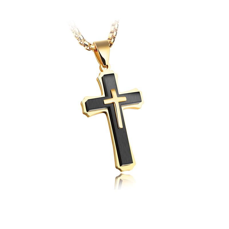 

Ожерелье OPK Retro Crossing, мужской подарок 3*55CM чёрный