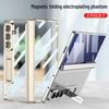 Samsung FOLD7 Magnetic Hinge Stand Case: Transparent, Protective for Folding Screen