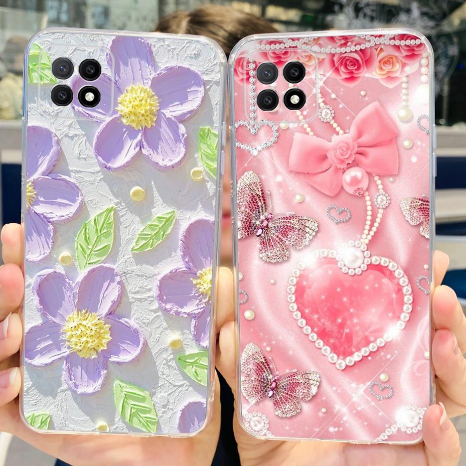 For Oppo A73 5G Case CPH2161 Stylish Painted Cover Clear Silicone Phone Case For Oppo A73 A 73 OppoA73 5G Back Cover Soft Fundas
