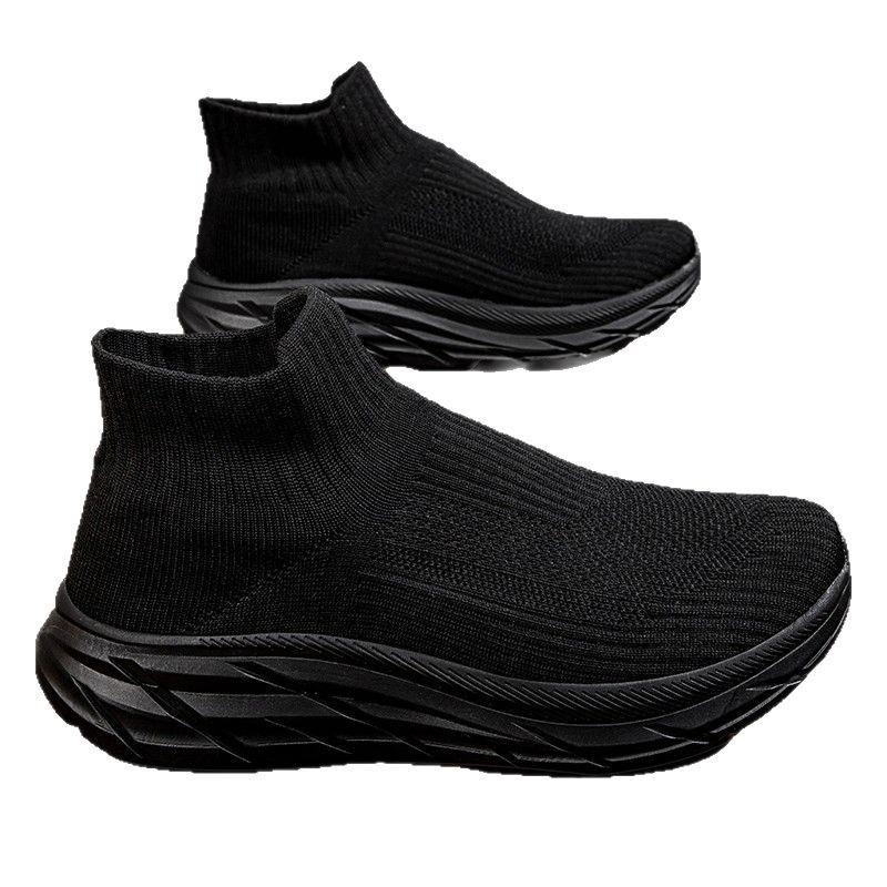 Scarpe casual tipo calzino da donna 2025 senza lacci, con rialzo e suola spessa