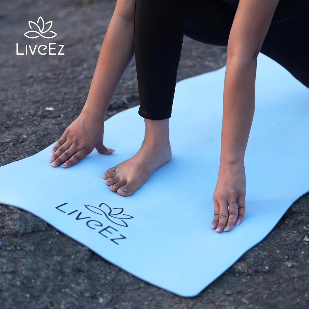 Premium Eco-Friendly Reversible TPE Yoga Mat for Men and Women.  (6mm)