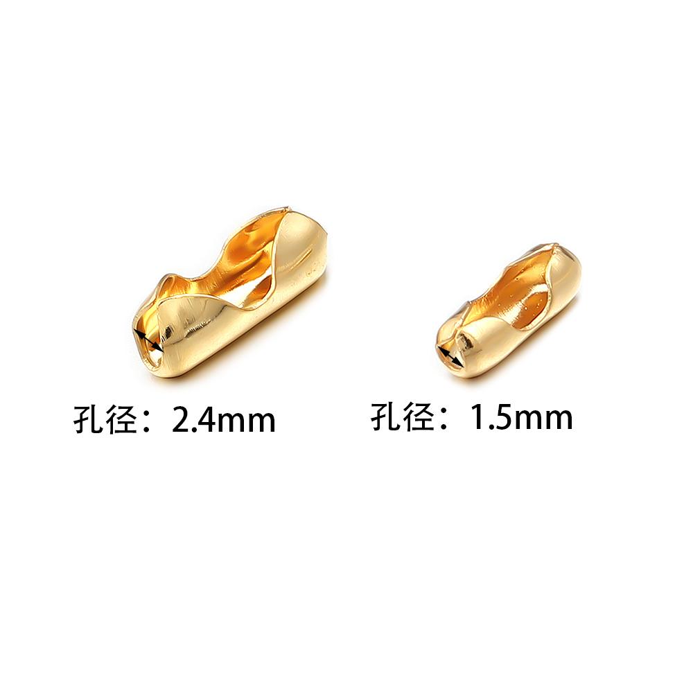 40-100pcs/lot 1.5/2.4mm Stainless Steel Ball Bead Chains Connector Clasps For DIY Jewelry Making Necklace Bracelets Accessories