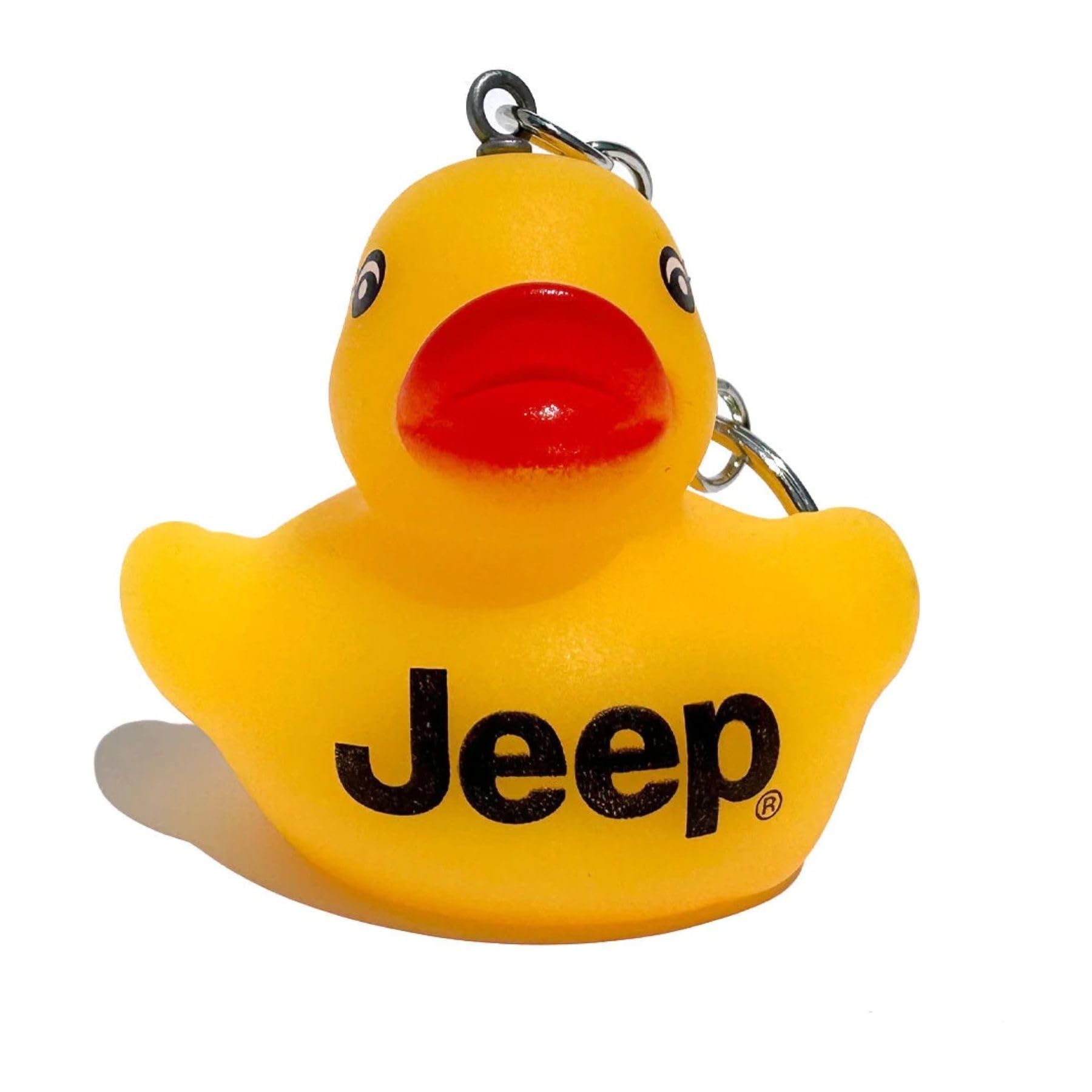 

Jeep Rubber Duck Keychain - Squeaky Yellow Duck Keyring, Official Merchandise, Golden Yellow, 2 x 2.25 x 2 , goldenyellow 2 x 2.25 x 2