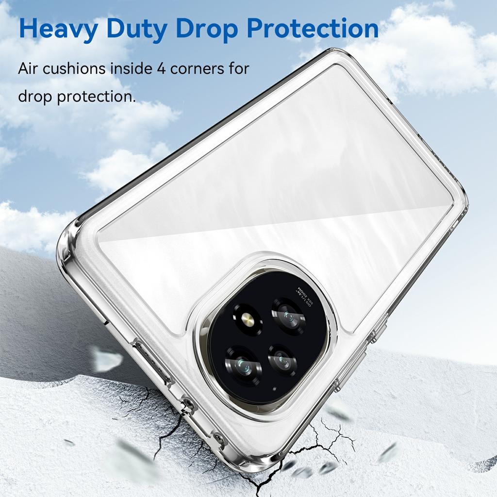 WANLONFENG MF Series for Honor 200 5G Case TPU+Acrylic Clear Phone Cover with Tempered Glass Film