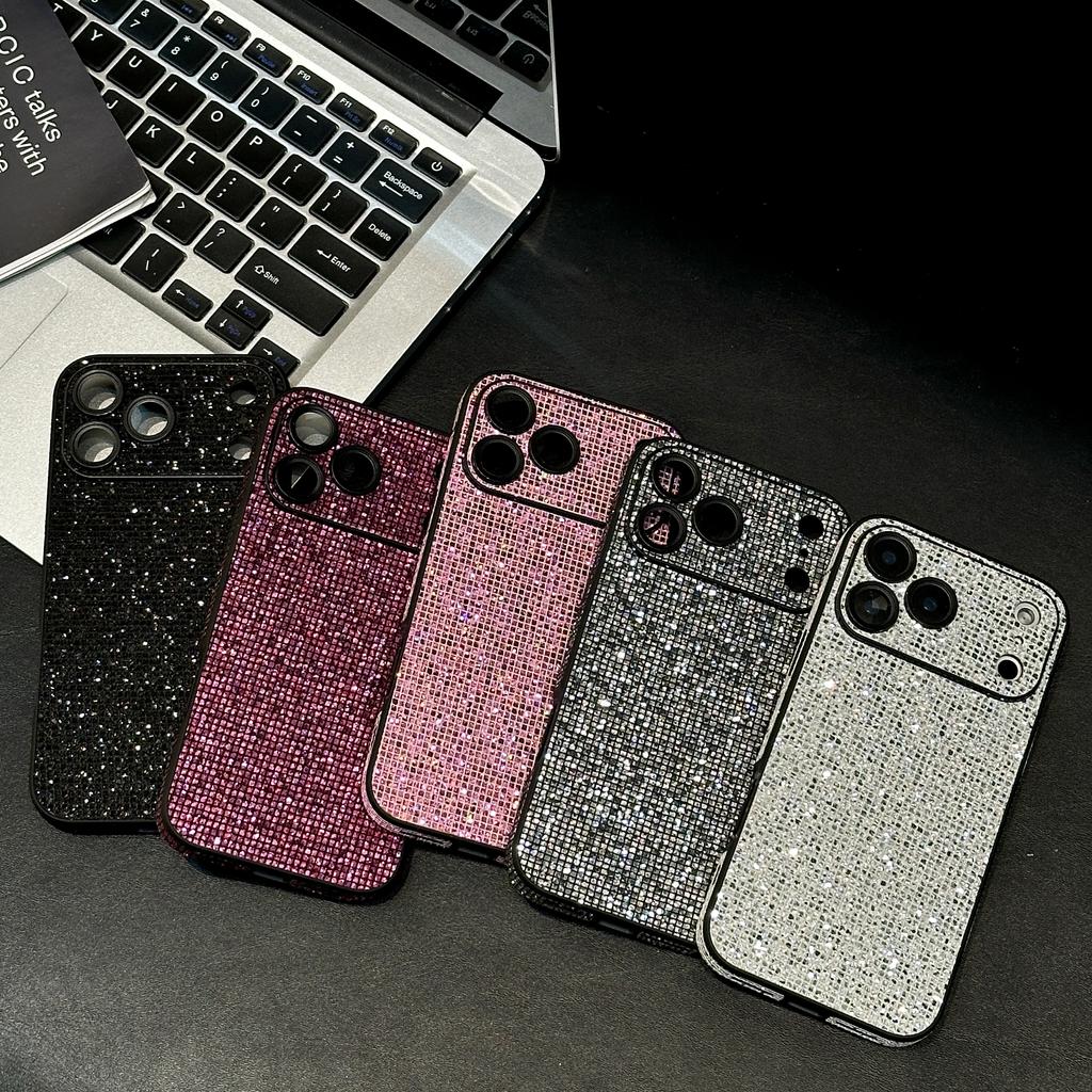Shockproof Aurora Glitter Shiny Diamond Case For For Iphone 17 16 1 14 13 Pro MAX 17pro Rhinestone Camera Protect Hard Cover