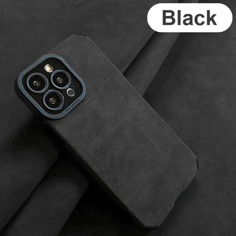 

Модный роскошный кожаный матовый чехол для телефона iPhone 16 15 14 15 13 12 11 Pro Max мягкий бампер противоударный защитный чехол для объектива For iPhone 16Pro Max