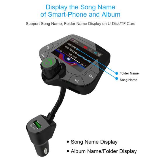 G24 FM Transmitter Navigation Broadcast Voice Assistant ABS Bluetooth-compatible Universal 2