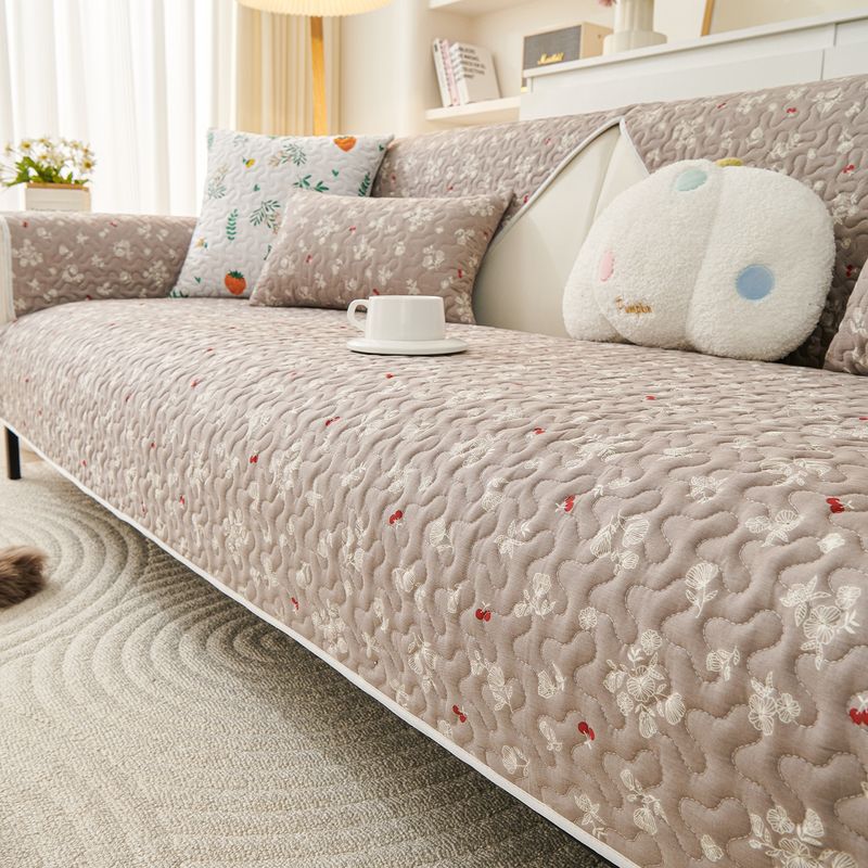 

2025 New Arrival Pastoral Floral Sofa Cushion All Year Round Neutral Non-Slip Seat Cushions Cotton Fabric Craft Slipcover Cover Cloth