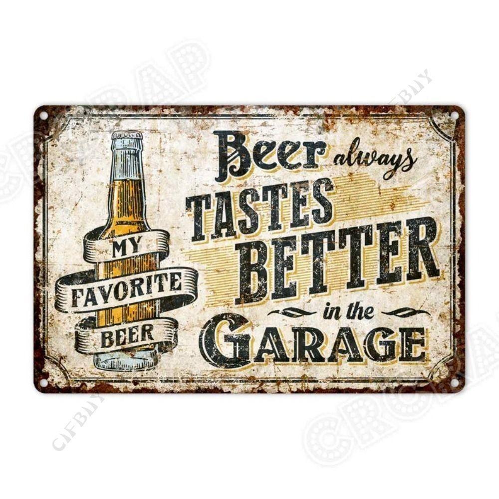 Beer poster on the wall, metal plaque 20x30cm