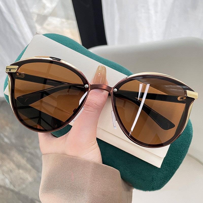 

Fashion Classic Polarized Sunglasses for Women Cat Eye Brand Sun Glasses Luxury Round Eyeglasses UV400 Gafas De Sol коричневый