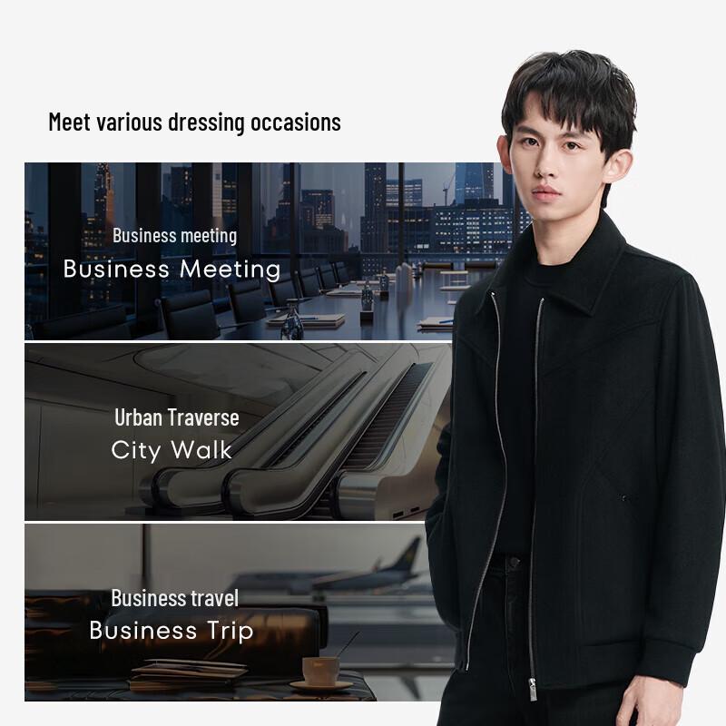 K-Boxing Men's 100% Wool Autumn/Winter Short Jacket NDWN3365