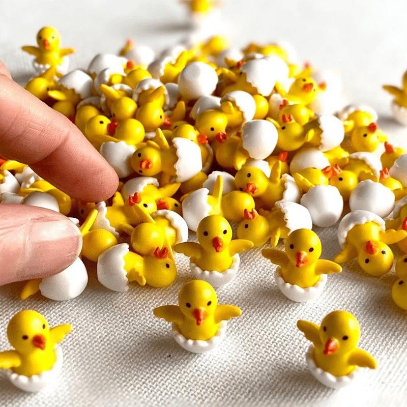 11/6pcs Miniature Resin Chick Figurines, Versatile Indoor & Outdoor Handcrafted Garden Animal Decor