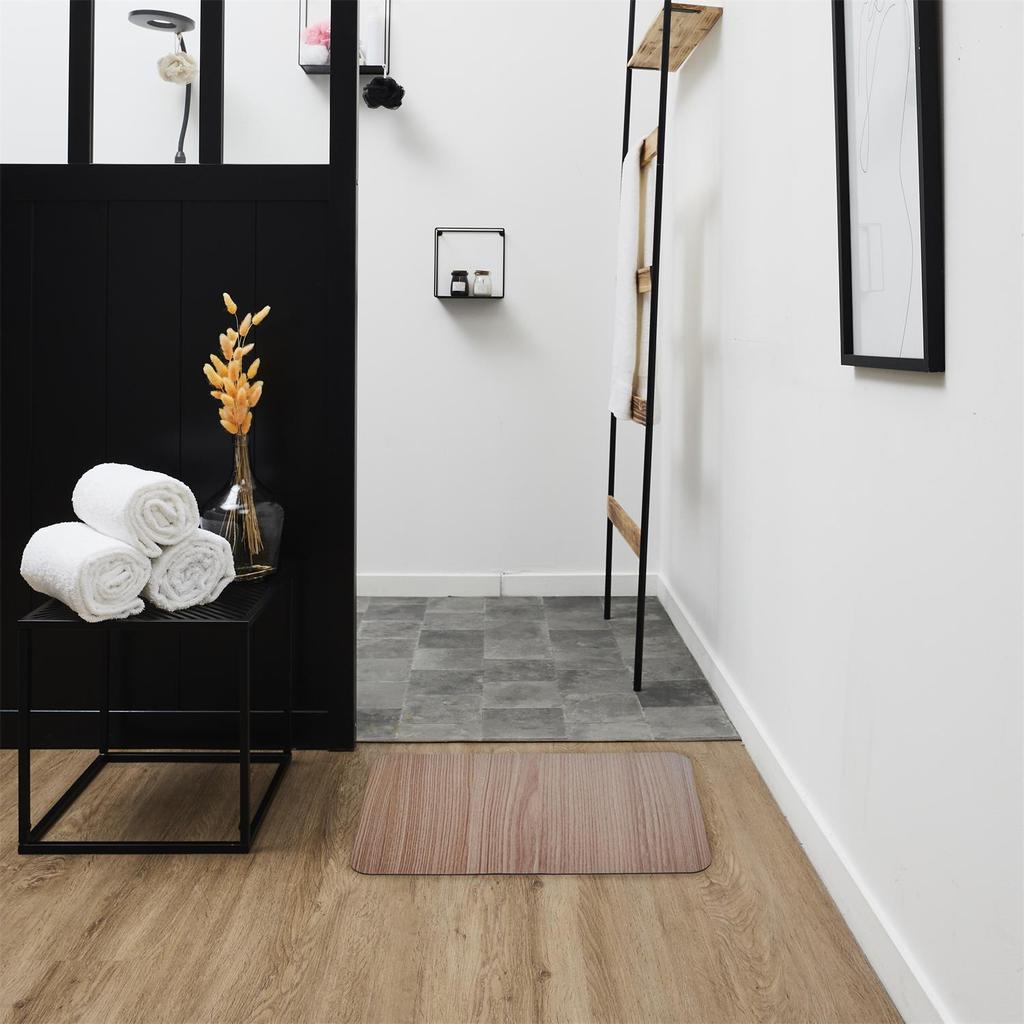 Wood Ultra-Absorbent Bathroom Mat 40X60 Cm