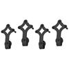 Sliding Door Hardware Sets 2 Pcs 183 Cm Steel Black