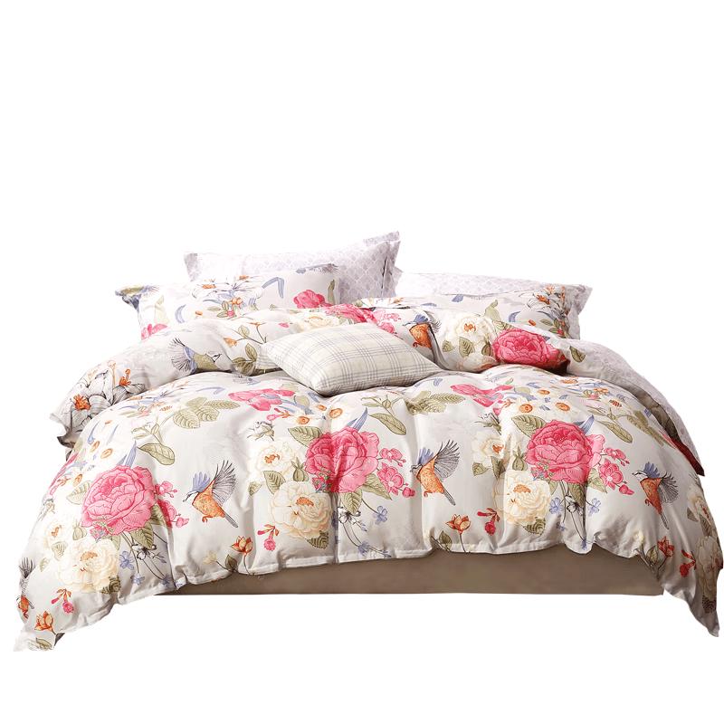 Fuanna Pure Cotton 3-Piece Bedding Set for Dorms