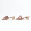 Pristine HERMES Mule Oasis H logo sandals Brown leather Women 36.5 071002Z Used