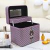 Caixa de cosméticos feminina grande capacidade bolsa de cosméticos portátil tamanho caixa de armazenamento de cosméticos