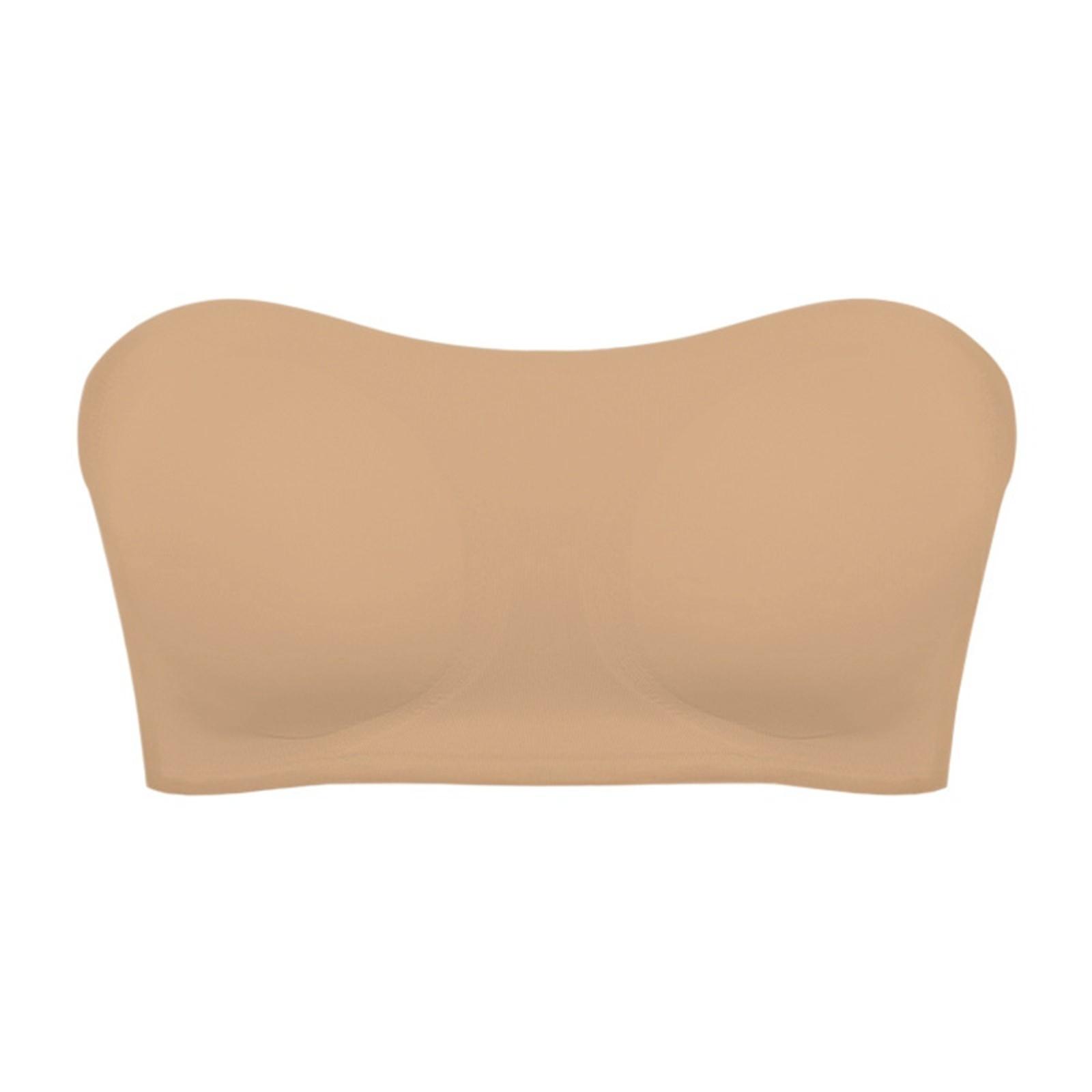 

Женский сексуальный однотонный бюстгальтер без бретелек с перекрестной пряжкой сзади сбоку, нескользящий бюстгальтер с подкладкой из стального кольца 34 верблюд