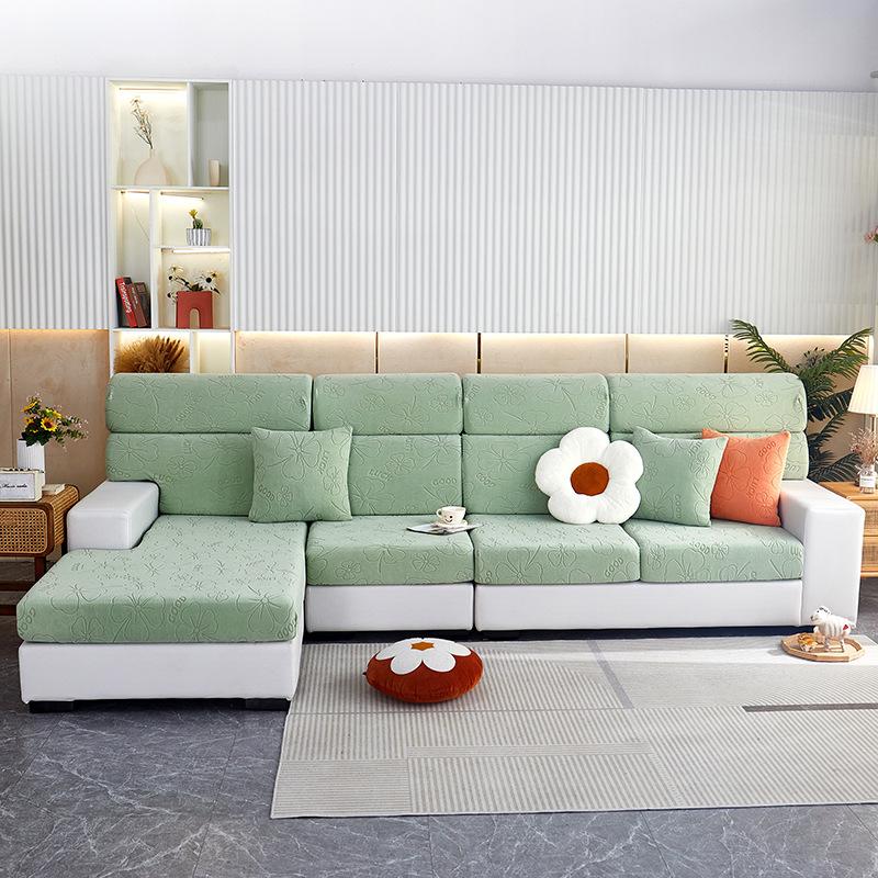 Elastic Clover Suede Sofa Cover Non-Slip Simple Modern Sofa Cover All-Inclusive Universal Cover Four Seasons Universal