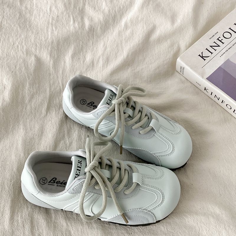 

Розовые немецкие тренировочные кроссовки женские уродливые милые весна новинка ins ниша круглый носок спортивные Форрест Гамп 40 светло-синий