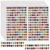 3pcs Color Self-adhesive Acrylic Crystal Sticker Drill Round Rhinestone Craft Jewels Gem Sticker for Scrapbook Diary Decoration