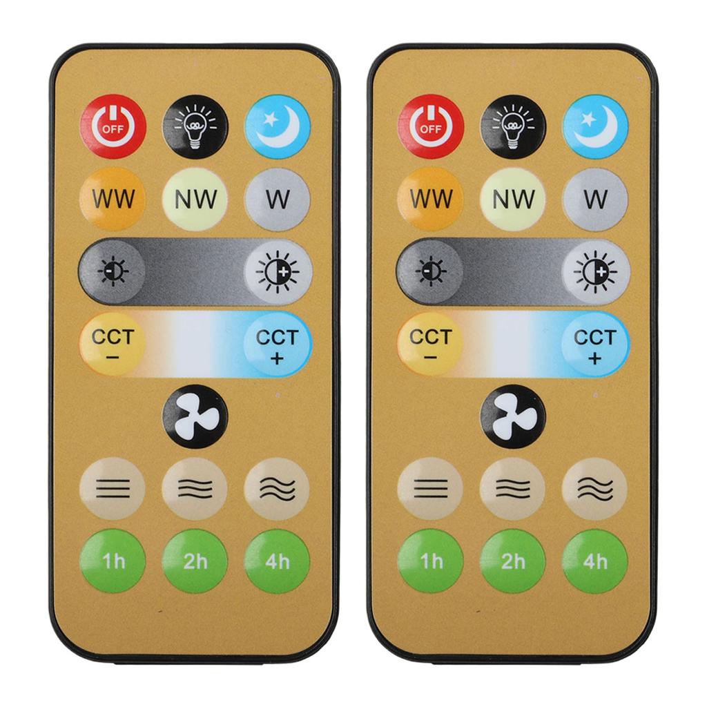 Easily Modify Brightness with Dual Pack of For E27 Ceiling Fan Remotes