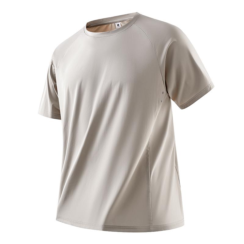 Half-sleeve Men s T-shirt Ice Top Quick-drying Sportswear Fitness T-shirt 2XL