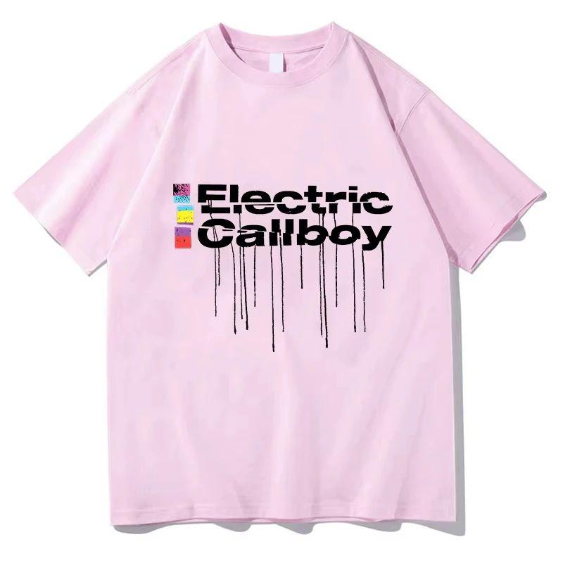Hip Pop Short Sleeve Electric Callboy T Shirts Print Clothing Prevalent Streetwear T Shirts Breathable Oneck Tshirts Unisex
