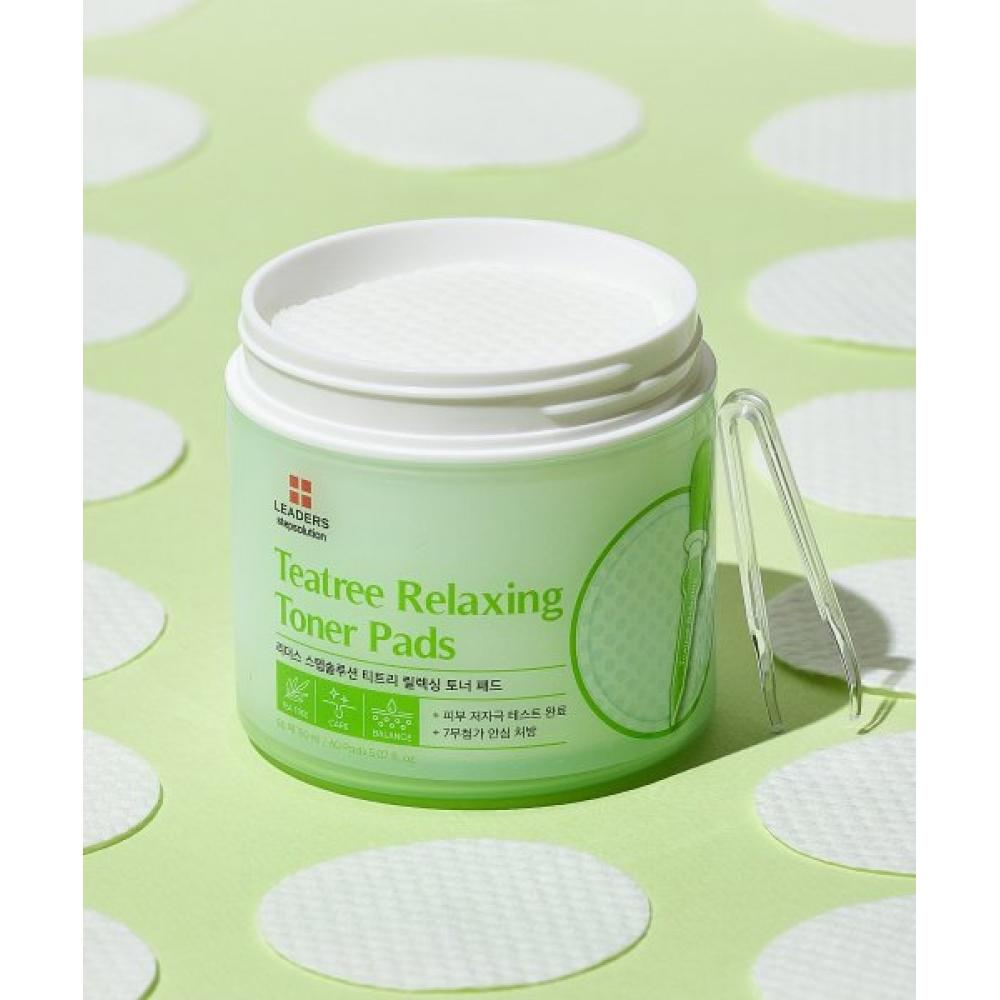 Leaders Cosmetics Tea Tree Relaxing Toner Pad 150ml 60 Sheets none
