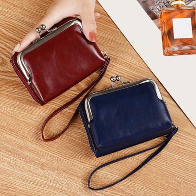 Faux Leather Women Wallet Credit Card Holder Zipper Purse Portable Lightweight Travel Mini Coin Pouch Clutch Organizer Storage Bag