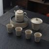 Chaxun Dehua Ceramic Teapot and Drainage Tray Set