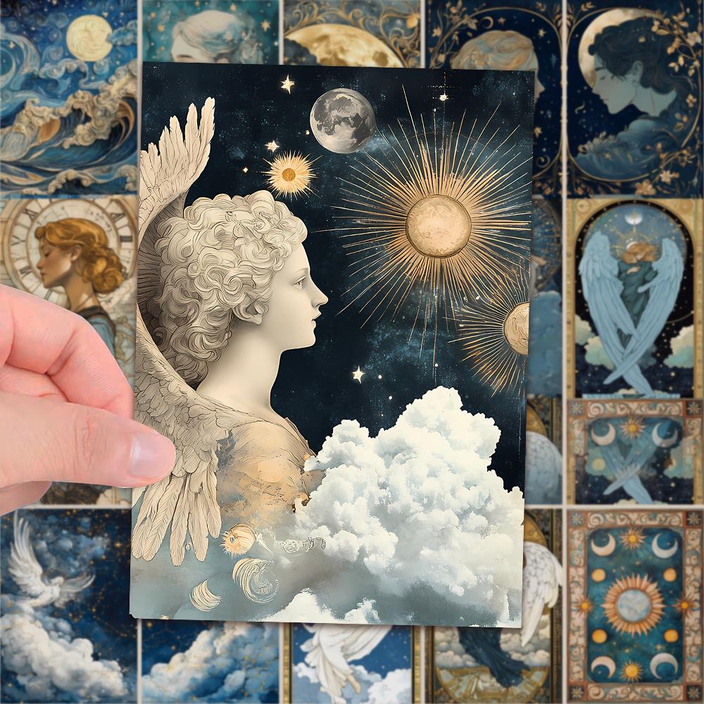 32 szt., pocztówki z serii mitologicznej w stylu vintage, naklejki do dekoracji pokoju, materiał na broszury, pamiątki, przedmioty kolekcjonerskie i do wysyłki