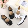 Children's Leather Shoes Elegant Girl Princess Shoes for School Performance Fashion Causal Kids Flat Shoes Black White Versatile