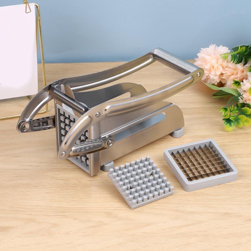 Silver Potato Slicer Stainless Steel French Fries Cutter Machine Manual Potato Cutter  Cucumber