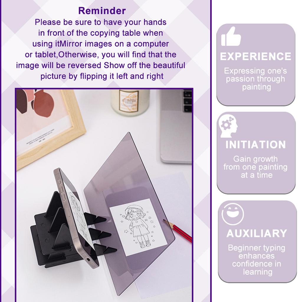 Optical Tracing Drawing Board for Beginners and Artists 6.5/9/12inch Portable and Practical for Various Tracing Copying