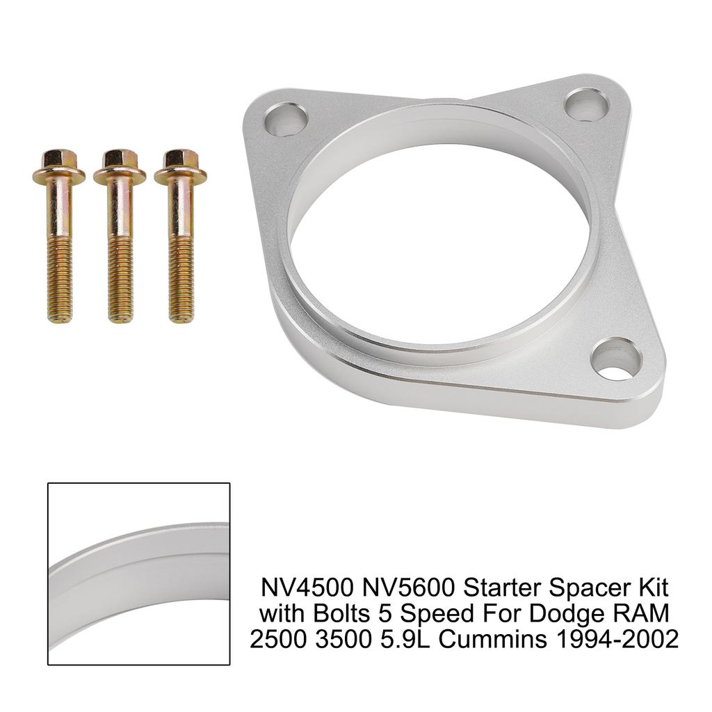 NV4500 NV5600 Starter Spacer Kit with Bolts 5 Speed For Dodge RAM 2500 3500 5.9L Cummins 1994-2002