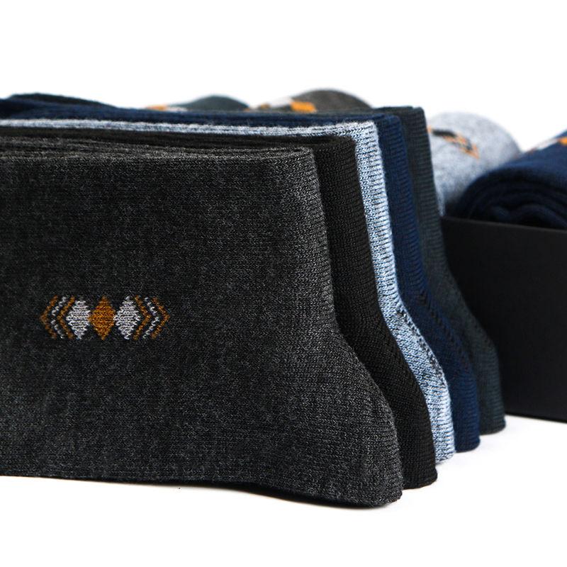 2/5/10 Pairs/Lot Men's Fashion Socks Four Seasons Leisure Breathable Mid Tube Socks  39-46