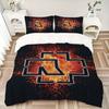 Metal Cross Flames Print 3Pcs Bedding Setduvet Cover With 2 Bedropillowcase Home Birthday Gift
