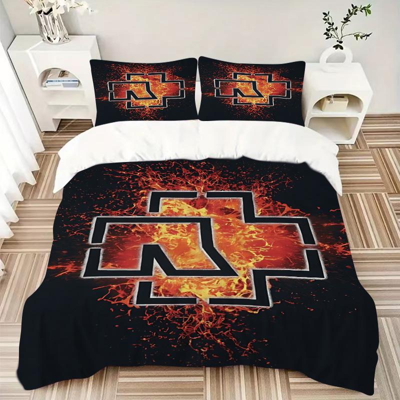 Metal Cross Flames Print 3Pcs Bedding Setduvet Cover With 2 Bedropillowcase Home Birthday Gift