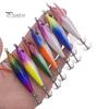 Shrimp Bait 5g/8cm Wood Luminous Realistic Fish Eye Sharp Hook Vivid Bright Color Fishing Universal Squid Jigging Artificial Wobblers for Sea
