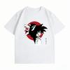 Dragon Ball Goku Oozaru Saiyan Silhouette Print Tshirt Casual Short Sleeve Cotton Anime Streetwear Unisexs Tshirt