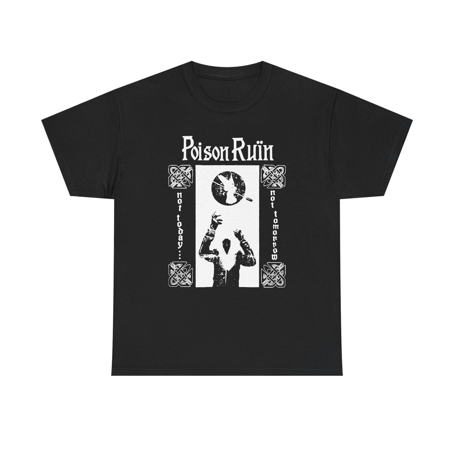 Poison Ruin Tee, Post Punk Band Shirt, Dark Punk Merch, Underground Punk Tee L