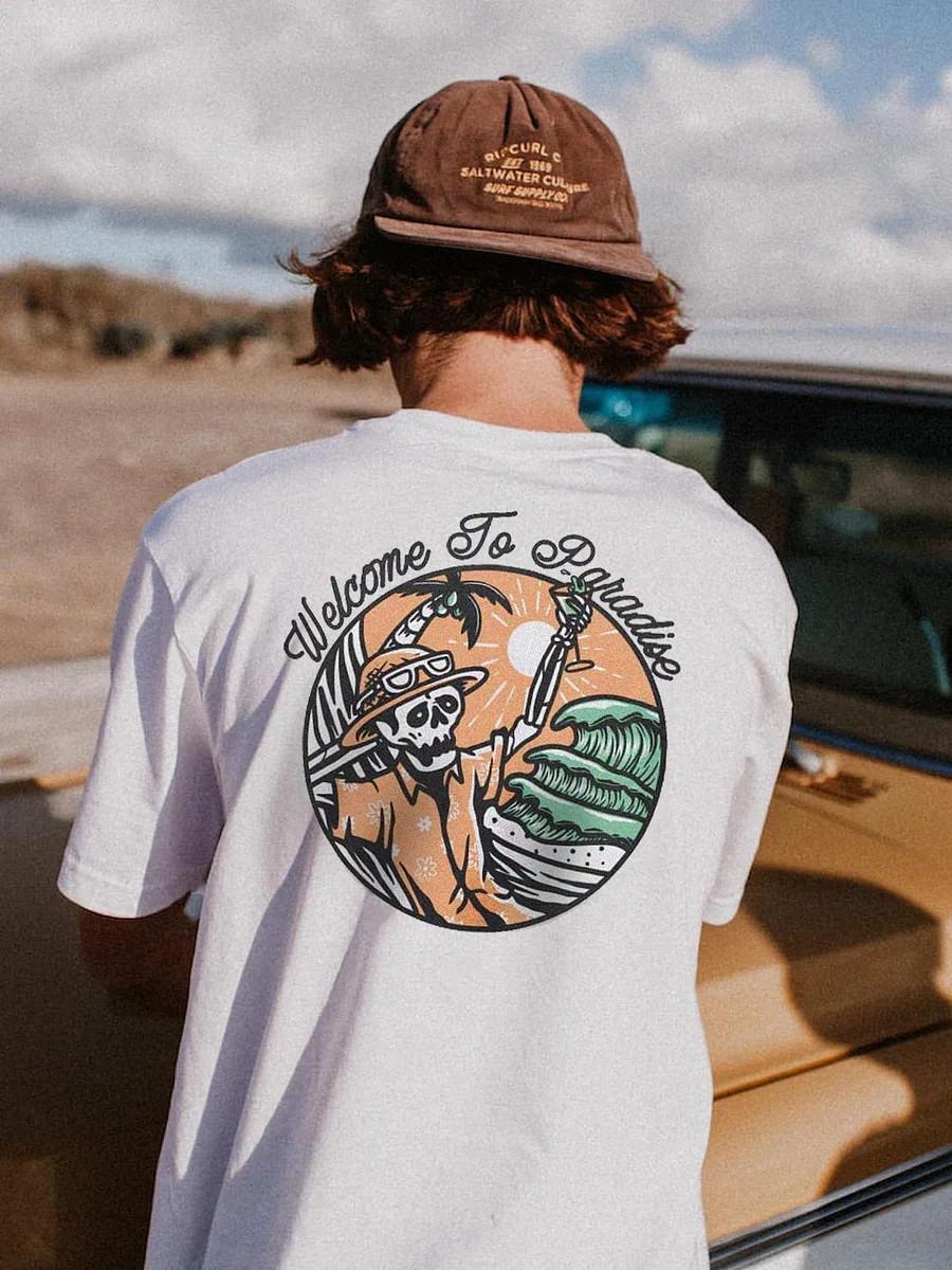 Welcome To Paradise Unisex T-Shirt S-4XL S разноцветный