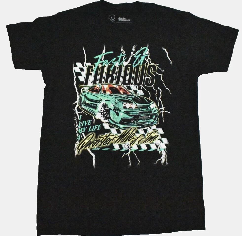Fast & Furious Mens I Live Me Life A Quarter Mile At A Time Shirt New S-2XL 2XL