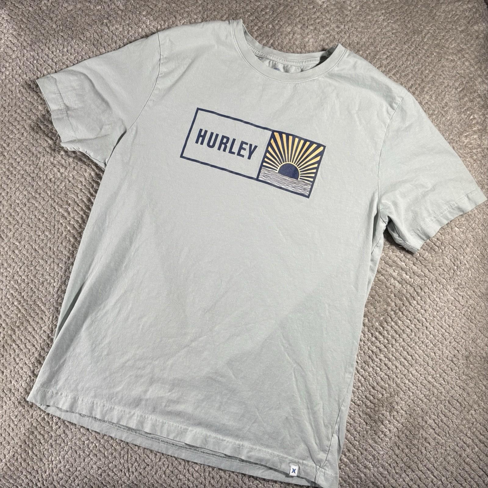 Hurley Shirt Mens Large Teal Short Sleeve Tee Graphic Print Outdoor Casual Surf Unisex T-Shirt XXXXL