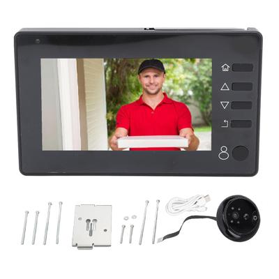 720P Peephole Viewer Door Camera 4.3 Inch Screen 145 Wide View Angle Smart Visual Monitoring 940nm