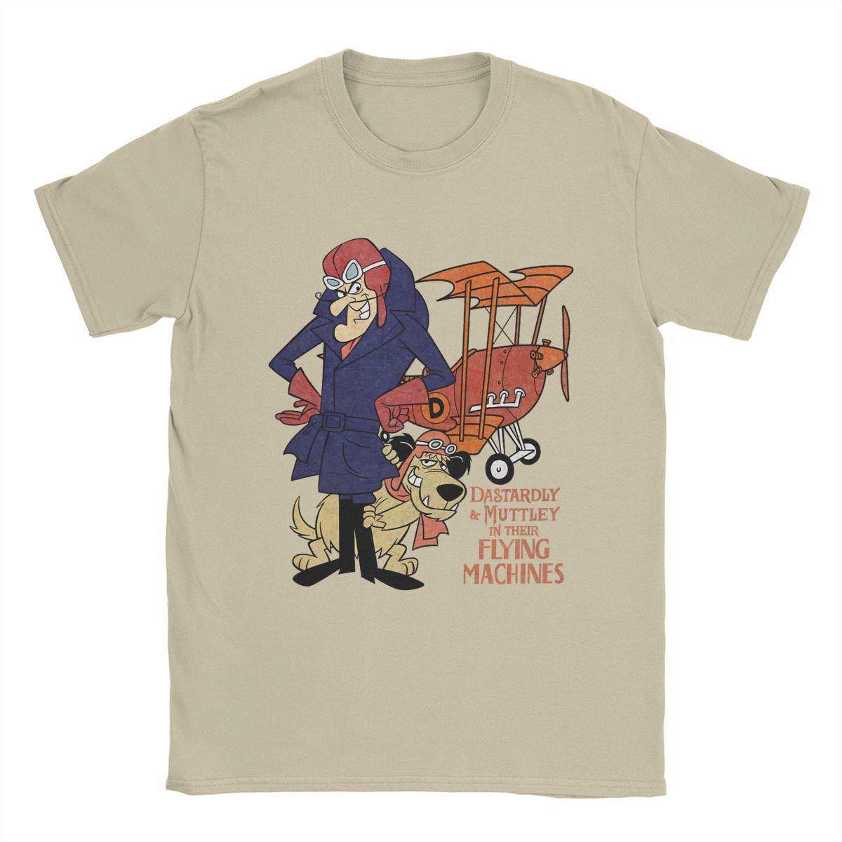 

Мужская футболка Wacky Races Muttley Мультяшная Винтажная 100% Хлопковая Футболка с Коротким Рукавом Футболка с Круглым Вырезом Топы Лето S