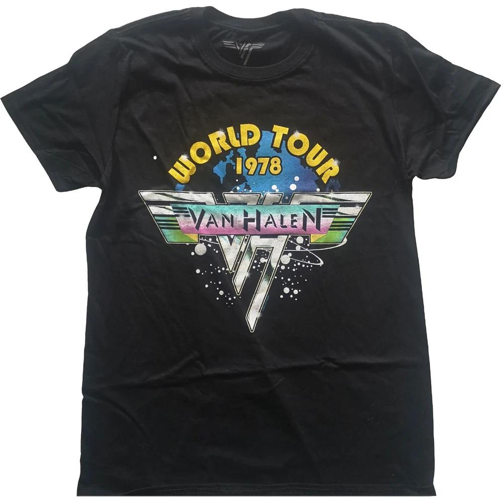 Van Halen Unisex TShirt World Tour 78 Full Colour S