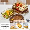 Hongzhu Amber Glass Lunch Box Set with Insulated Bag and Cutlery